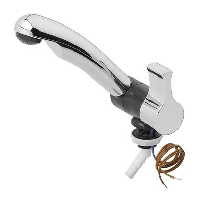 Kalt-Wasserhahn Style 2005 12V Ø20 mm chrom/schwarz Campingwasserhahn für Wohnmobi