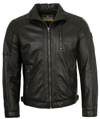 Redpoint - Herren Lederjacke Lammnappa schwarz