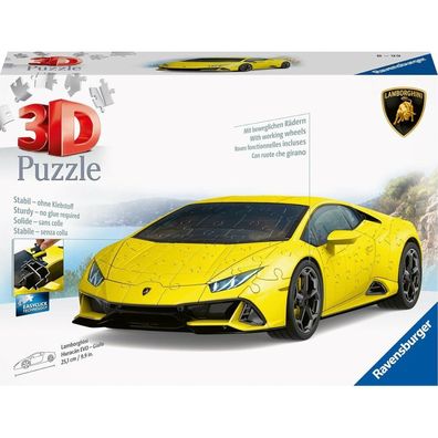 Puzzle da 156 Pezzi 3D - Lamborghini Huracán EVO Giallo
