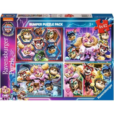4 Puzzle da 42 Pezzi - Paw Patrol: The Mighty Movie
