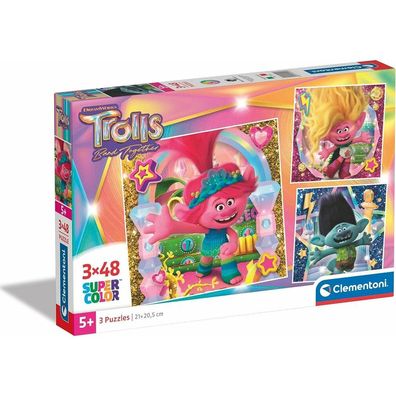 Clementoni - Trolls 3 Puzzle 3x48 Teile &#40;25292&#41;