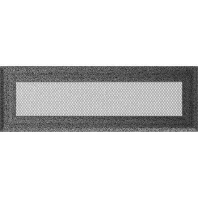 Lüftungsgitter Oskar 11x32 schwarz und silber
