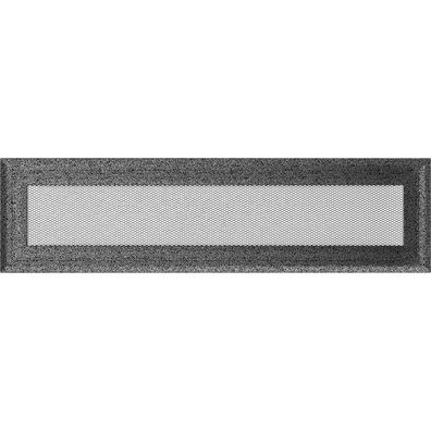 Lüftungsgitter Oskar 11x42 schwarz und silber