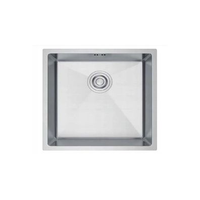 QLS Spülbecken Unterbau RITA 44 × 44 cm aus Edelstahl inkl. Siphon INOX 11217