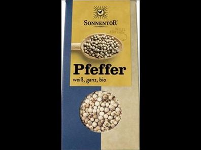 Sonnentor 6x Pfeffer weiß ganz, Packung 35g