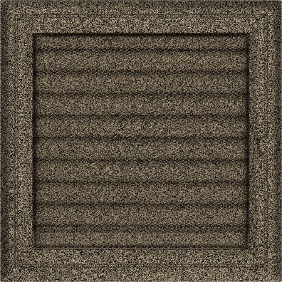 Lüftungsgitter Oskar 22x22 schwarz und gold Jalousie