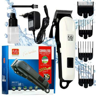 Akku Barttrimmer Haartrimmer elektrische Haarschneidemaschine LCD weiß