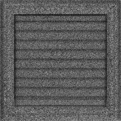 Lüftungsgitter Oskar 22x22 schwarz und silber Jalousie