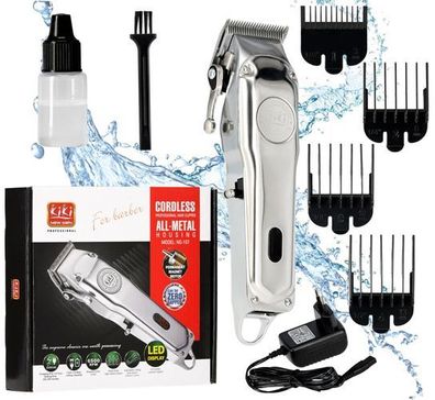 Akku Barttrimmer Haartrimmer elektrische Haarschneidemaschine LCD aus Metall