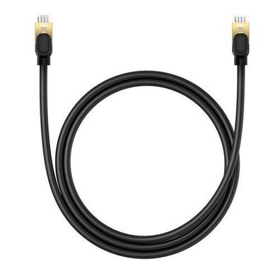 Baseus RJ-45 Cat.8 Hochgeschwindigkeits-Ethernetkabel, 40Gbps, 1m, Schwarz, rund