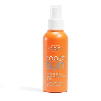 Ziaja Sopot Sun Sonnenspray SPF6, 125 ml - Sanfter Schutz fuer leicht gebraeunte H