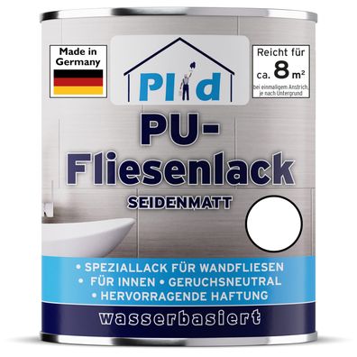 plid® Fliesenlack Weiß glänzend Fliesenfarbe Spritzswasserbeständiger - Bad & Küche