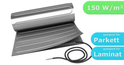 Fußbodenheizung elektrisch Laminat Parkett Vinyl Elektro Heizmatte 150 W/m²