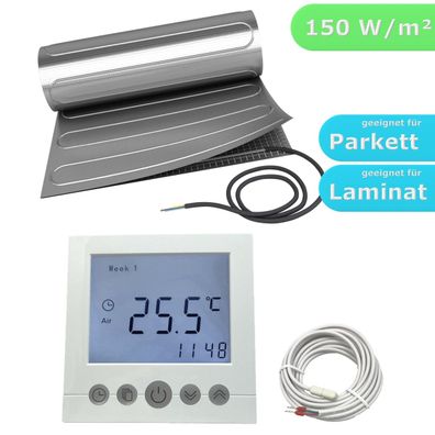 Fußbodenheizung elektrisch Komplett SET Laminat Parkett Vinyl 150 W/m² Elektro