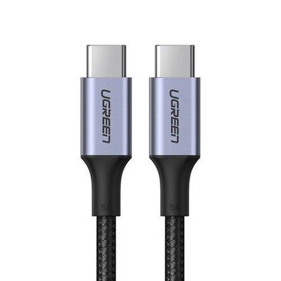 Ugreen USB-C auf USB-C Kabel 100W 5A 480Mb/s 1m - Grau PD QC FCP Kompatibel