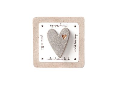 Terrazzo Herzmagnet "Vielen lieben Dank"