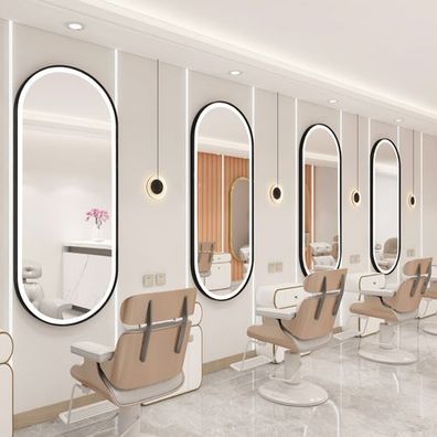 Konsole Friseur Barber Kosmetikspiegel LED Aluminiumrahmen 170x70 STD