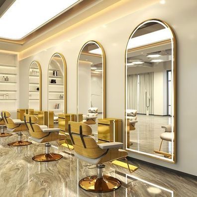 Konsole Friseur Barber Kosmetikspiegel LED Aluminiumrahmen 170x70 PRO