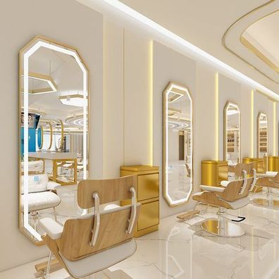 Konsole Friseur Barber Kosmetikspiegel LED Aluminiumrahmen 170x70 PRO