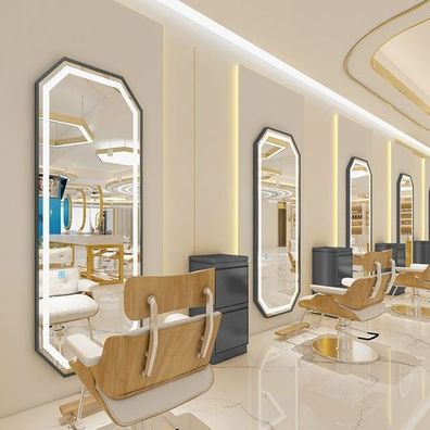 Konsole Friseur Barber Kosmetikspiegel LED Aluminiumrahmen 170x70 PRO