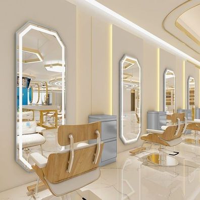 Konsole Friseur Barber Kosmetikspiegel LED Aluminiumrahmen 170x70 PRO