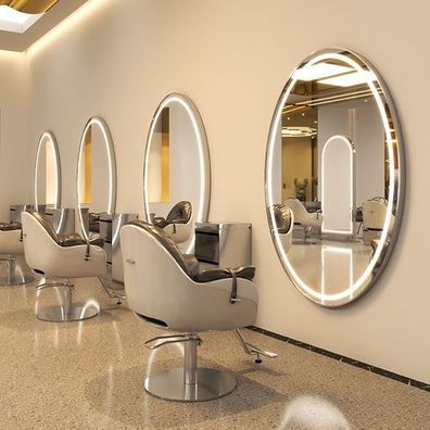 Konsole Friseur Barber Kosmetikspiegel LED Aluminiumrahmen 150x90 STD
