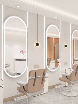 Konsole Friseur Barber Kosmetikspiegel LED Aluminiumrahmen 170x70 STD