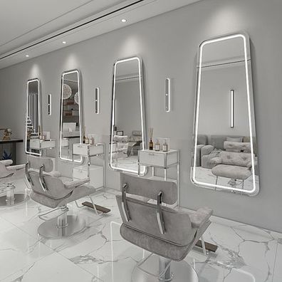 Konsole Friseur Barber Kosmetikspiegel LED Aluminiumrahmen 180x80 PRO