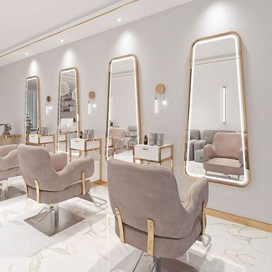 Konsole Friseur Barber Kosmetikspiegel LED Aluminiumrahmen 180x80 PRO