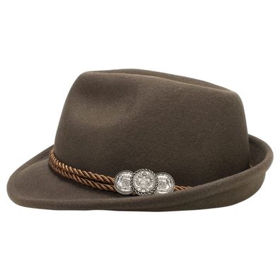 Herren Trachtenhut Münzen braun