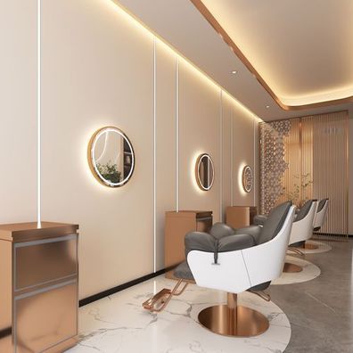 Konsole Friseur Barber Kosmetikspiegel LED Aluminiumrahmen 60x60 PRO