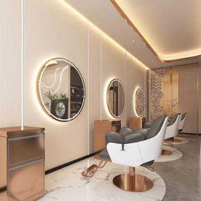 Konsole Friseur Barber Kosmetikspiegel LED Aluminiumrahmen 110x110 PRO