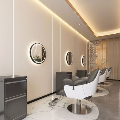 Konsole Friseur Barber Kosmetikspiegel LED Aluminiumrahmen 60x60 PRO
