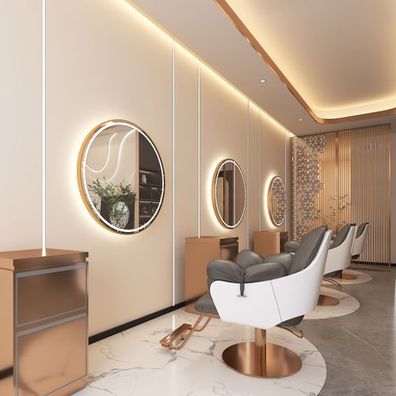 Konsole Friseur Barber Kosmetikspiegel LED Aluminiumrahmen 100x100 PRO