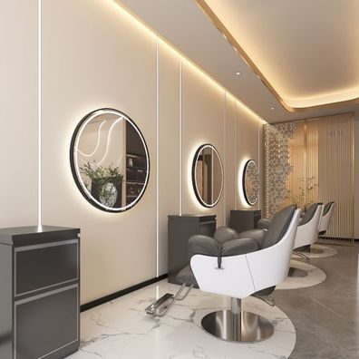 Konsole Friseur Barber Kosmetikspiegel LED Aluminiumrahmen 100x100 PRO