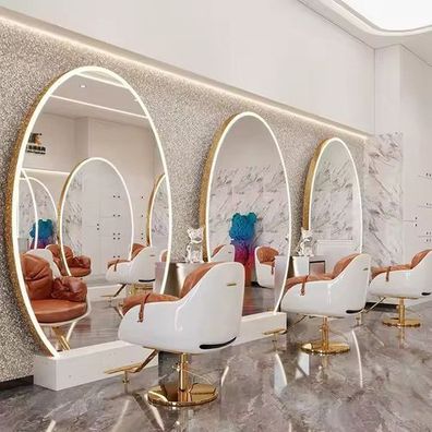 Konsolentisch Friseursalon Barberspiegel LED Aluminiumrahmen 200x80 PRO