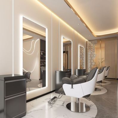 Konsolen Friseurstuhl Barberspiegel LED 200x80 PRO