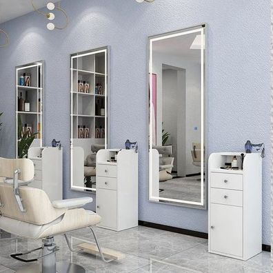 Konsolentisch Friseursalon Barberspiegel LED Aluminiumrahmen 180x70 PRO