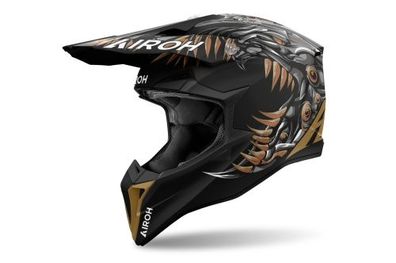 Crosshelm Schutzhelm Motorradhelm Quadhelm Rollerhelm AIROH WRAAAP Cyborg Bunt
