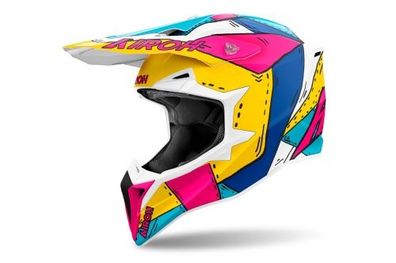 Crosshelm Schutzhelm Motorradhelm Quadhelm Rollerhelm AIROH WRAAAP Paint Bunt