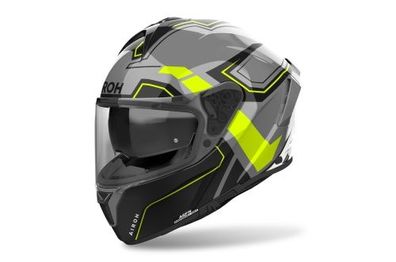 Integralhelm Schutzhelm Crosshelm Motorradhelm Quad AIROH SPARK 2 DART Grau Gelb