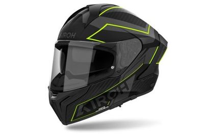 Integralhelm Schutzhelm Crosshelm Motorrad AIROH MATRYX Sentinel Schwarz Gelb