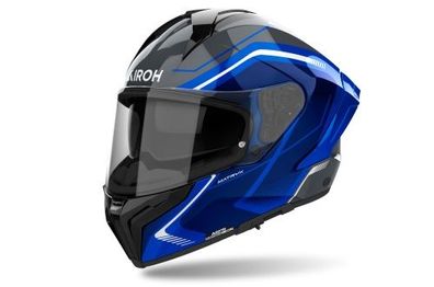 Integralhelm Schutzhelm Crosshelm Motorradhelm Quad AIROH MATRYX Wide Blau Grau