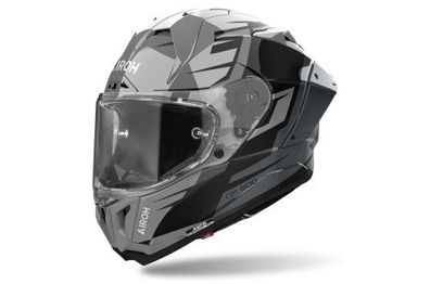 Integralhelm Schutzhelm Crosshelm Motorradhelm Quadhelm AIROH GP800 Master Grau