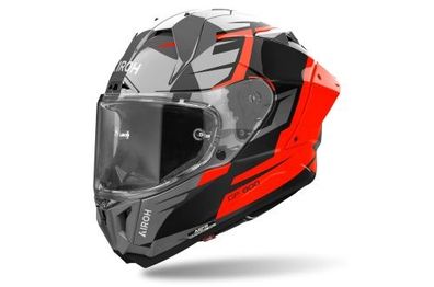 Integralhelm Schutzhelm Crosshelm Motorradhelm Quad AIROH GP800 Master Rot Grau