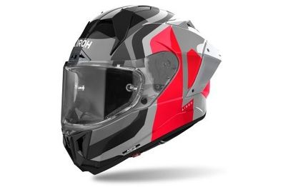 Integralhelm Schutzhelm Crosshelm Motorradhelm AIROH GP800 Competition Rot Grau