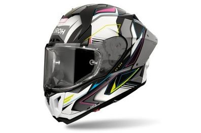 Integralhelm Schutzhelm Crosshelm Motorradhelm Quad AIROH GP800 Must Weiß Bunt
