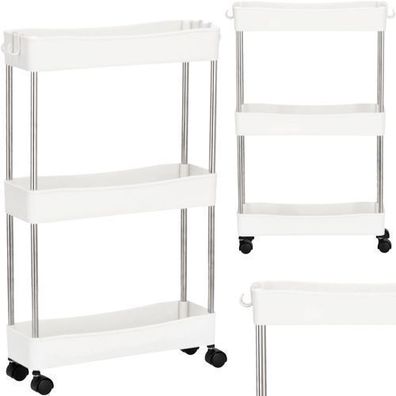 Helfer für Friseurkosmetik Universalwagen mit Rollen, weißer Tischwagen HL-6413-WHITE