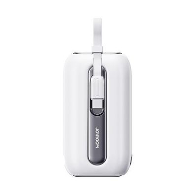 Joyroom Mini Powerbank 10000mAh Typ C & Lightning 22.5W, Weiss, Dual-Kabel integr