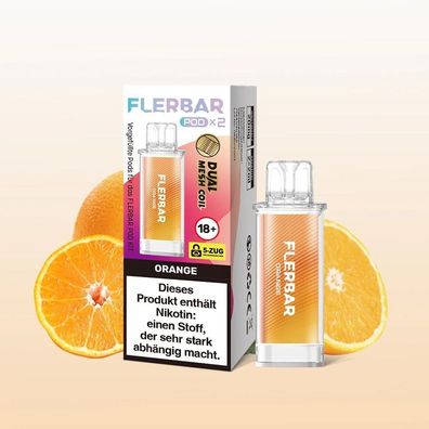 Flerbar Pod 2er Orange 20mg Nikotin E-Zigarette Vape